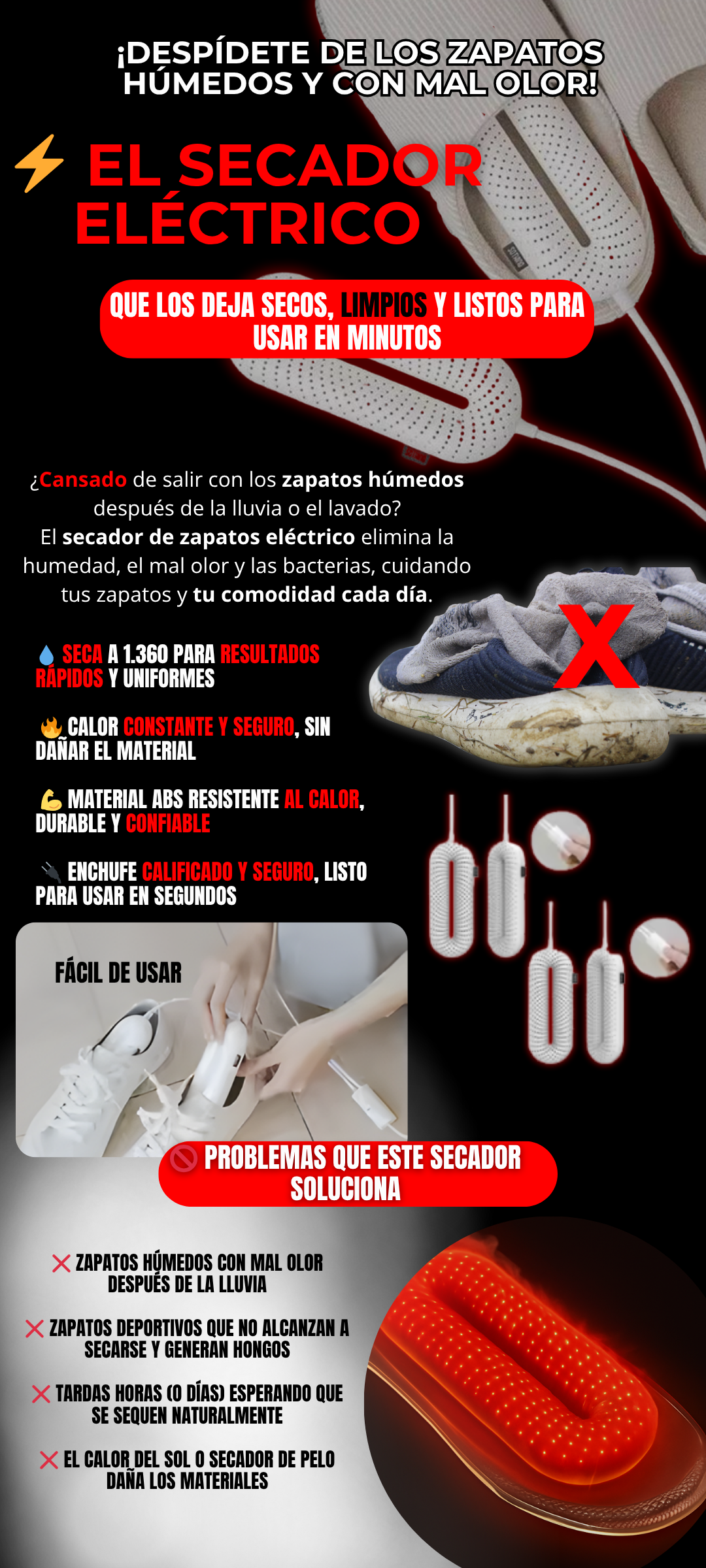 Secador eléctrico para zapatos III